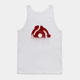 Red 45 RPM Vinyl Record Spacer Tank Top